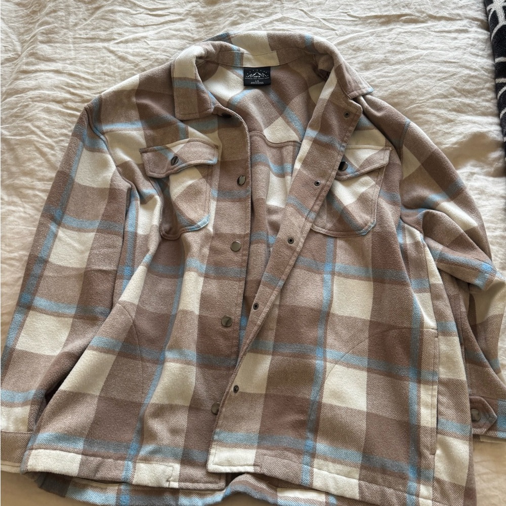 HFX Plaid Utility Shacket